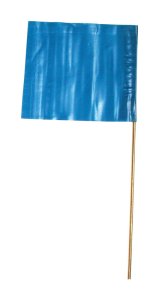 21 in. Blue Marking Flags Polyvinyl 100 pk