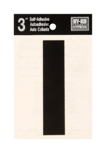 3 in. Black Vinyl Self-Adhesive Letter I 1 pc.