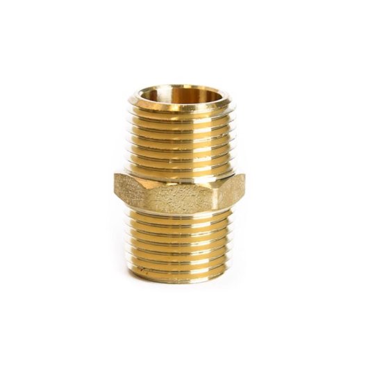 (image for)  1/2 in. MPT X 1/2 in. D MPT Brass Hex Nipple