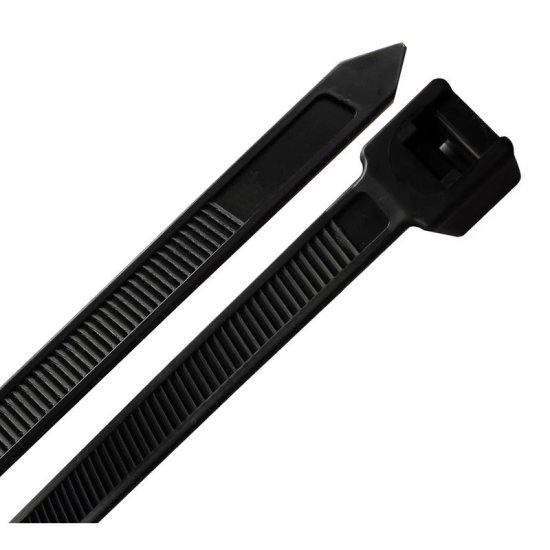 18 in. L Black Cable Tie 10 pk