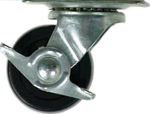 3 in. Dia. Swivel Rubber Caster 210 lb. 1 pk