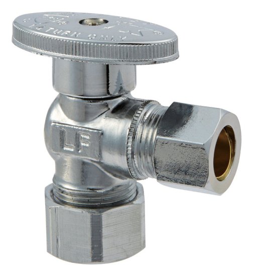 (image for) 5/8 in. Compression x 1/2 in. Compression Brass Shut-Off Valve