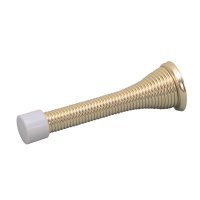 3 in. Polished Brass Bumpers Spring Door Stop (10-PAC