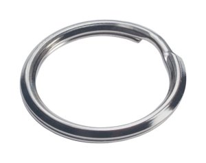 (image for) 1-1/2 in. D Tempered Steel Silver Split Rings/Cable Rings Key Ring