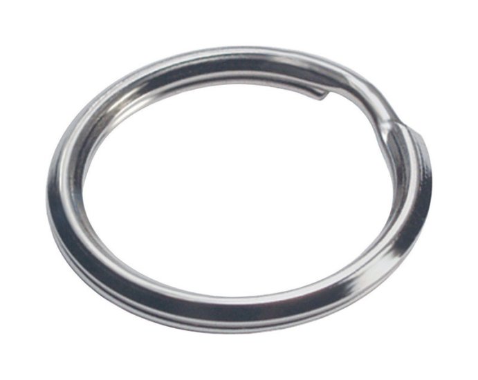 (image for) 1-1/2 in. D Tempered Steel Silver Split Rings/Cable Rings Key Ring