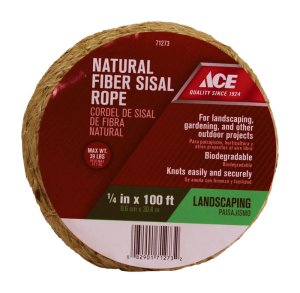 1/4 in. Dia. x 100 ft. L Brown Twisted Sisal Rope