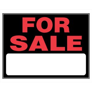 Hillman English Black For Sale Sign 15 in. H X 19 in. W