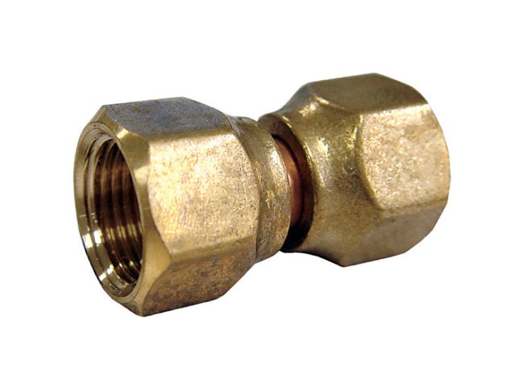 1/2 in. Flare x 1/2 in. Dia. Flare Brass Swivel Connector