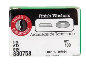 Stainless Steel .215 in. Countersunk Finish Washer 100 p