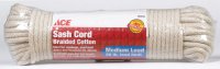 1/4 in. Dia. x 100 ft. L White Solid Braided Cotton Cord
