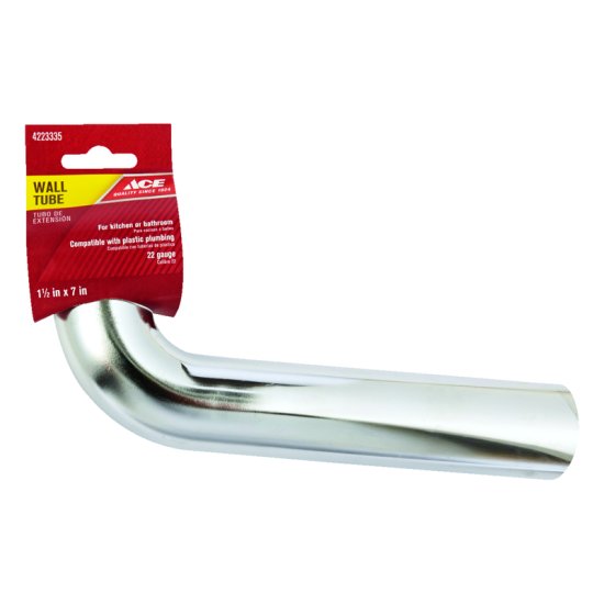 1-1/2 in. Dia. x 7 in. L Brass Wall Bend