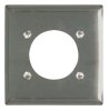 (image for) White 1 gang Steel Wall Plate 1 pk