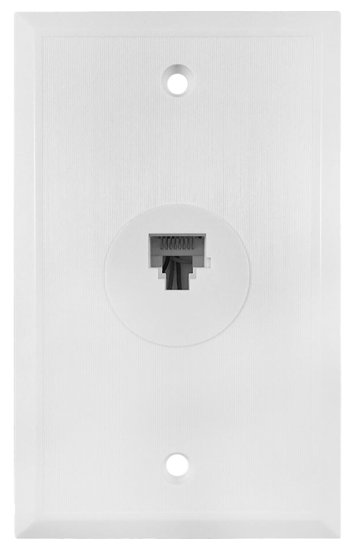 (image for) White 1 Gang Cat 5/6e Ethernet