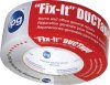 Duct Tape, 55 yd L, 1.88 in W, Poly-Coated Cloth Backing, Silver