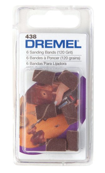 0.3 in. Dia. x 1/2 in. L Emery Drum Sander Bands 120 Grit