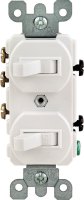 15 amps Single Pole or 3-way Duplex Combination Switch W
