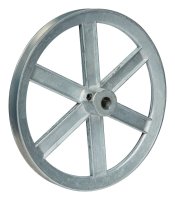 10 in. Dia. Zinc Single V Grooved Pulley