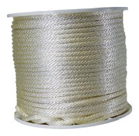 3/8 in. Dia. x 500 ft. L White Solid Braided Nylon Ro