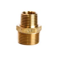 (image for)  3/4 in. MPT X 1/2 in. D MPT Brass Reducing Hex Nipple
