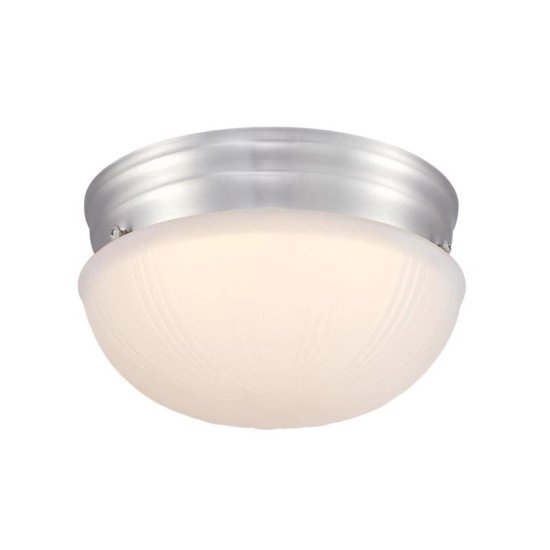 (image for) 7 in. LED Mushroom Shape Ceiling Fixture Brushed Aluminum