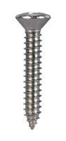 No. 14 x 1-1/2 in. L Phillips Oval Head Stainless Steel