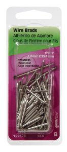 17 Ga. x 1 in. L Stainless Steel Brad Nails 1 pk 2 oz.