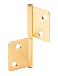 3 in. L Brass-Plated Door Hinge 2 pk