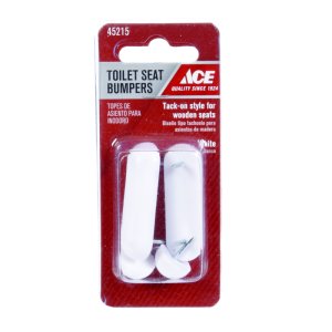 Toilet Seat Bumper Set White Plastic