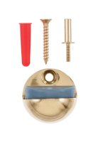 1-1/8 in. H x 1 in. W Solid Brass w/Rubber Stop Gold Door St