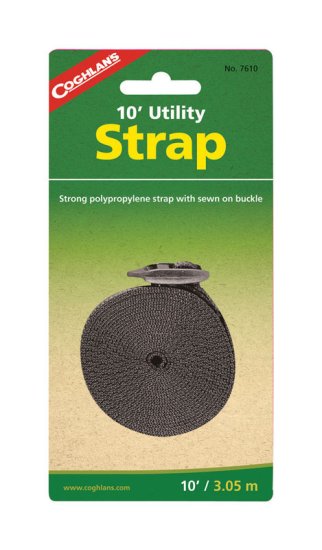 1 in. W x 10 ft. L Black Utility Strap 1 lb. 1 pk