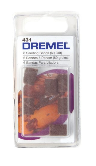 0.3 in. Dia. x 1/4 in. L Emery Drum Sander Bands 60 Grit