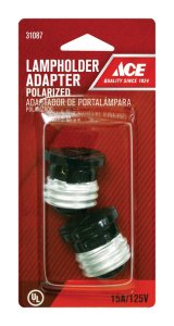 Polarized 1 outlets Polarized Socket Adapter 1 pk