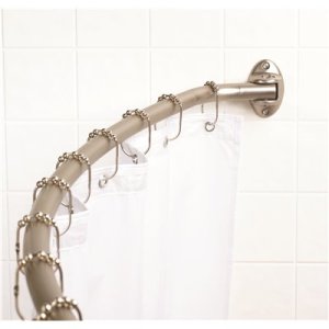 (image for) 56 in. - 72 in. Neverrust Adjustable Curved Shower Rod Exposed M