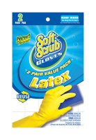 Latex Cleaning Gloves M Yellow 2 pair