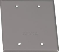 Electric Square Steel 2 gang Flat Box Cover For Wet Locati