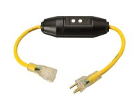 Outdoor 2 ft. L Yellow Extension Cord 12/3 SJTW