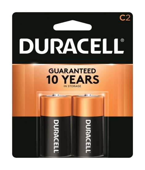 C Alkaline Batteries 2 pk Carded