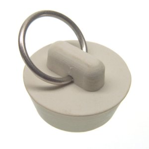 1 in. Dia. White Rubber Sink Stopper