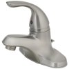 (image for) Brushed Nickel Single Handle With Pop-Up Faucet 4 in.