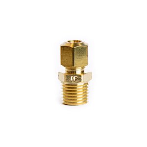 (image for)  1/4 in. Compression X 1/4 in. D Male Brass Connector