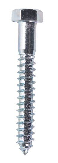 1/2 in. x 3-1/2 in. L Hex Zinc-Plated Steel Lag Screw 25