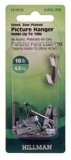 AnchorWire Silver Conventional Picture Hanger 10 lb. 8 p