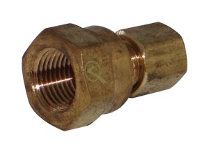 1/4 in. Compression x 1/4 in. Dia. Brass Compression Connect