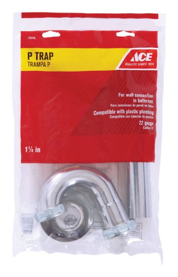 1-1/4 in. Dia. Chrome Plated Brass P Trap