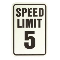 18 in. x 12 in. Aluminum Speed Limit 5 MPH Sign