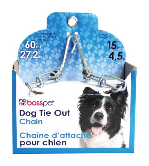 Silver Steel Dog Tie Out Chain Large