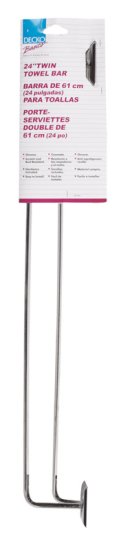 (image for) Chrome Silver Twin Towel Bar 24 in. L Steel