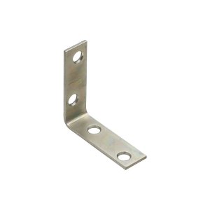 Corner Brace, 2 in L, 5/8 in W, 2 in H, Steel, Zinc, 0.08 Thick