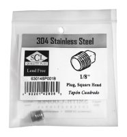 1/8 in. MPT Stainless Steel Square Head Plug