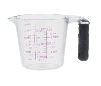 16 cups Plastic, Rubber Clear Measuring Cup With Rubber G